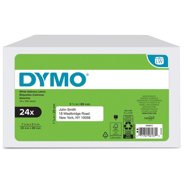 Dymo 550 White Printer Labels 350 Labels per Roll MedSTAT